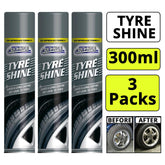 3X Car Pride Tyre Shine Spray 300ml Spray Paint